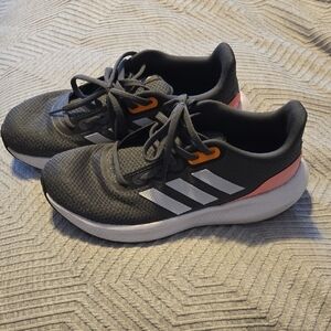 Adidas Black, White, and Pink Womens Sneakers 8.5